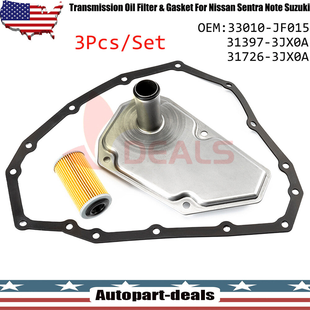 Transmission oil filter with disc gasket 33010-JF015 suitable for Nissan Altima Pathfinder.
