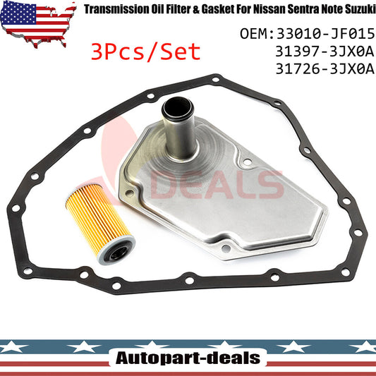 Transmission oil filter with disc gasket 33010-JF015 suitable for Nissan Altima Pathfinder.