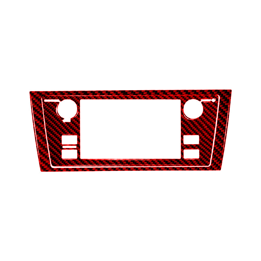 Red Carbon Fiber Navigation Cover Trim for Subaru Outback Legacy 2015-17 Type B