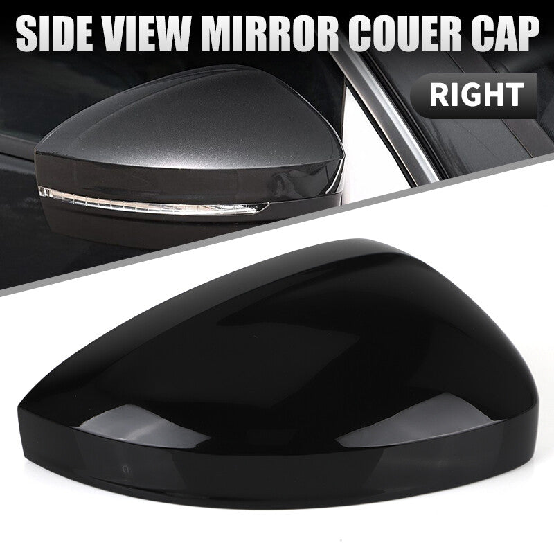 Right Passenger Side Door Wing Mirror Cover Cap Black for VW for Tiguan 2017-2023