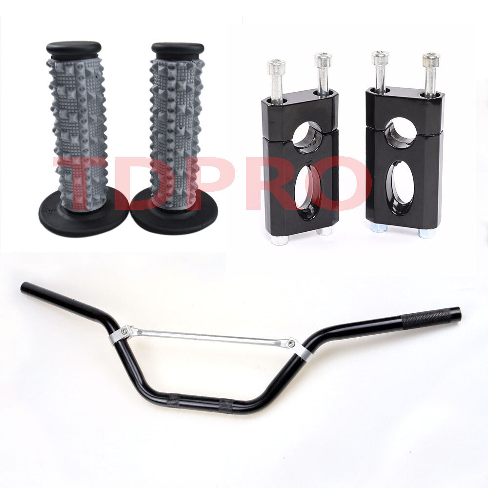 22mm 7/8 inch handlebar stem and handlebar for Dirt Pit bike CRF50, Taodao 110 125
