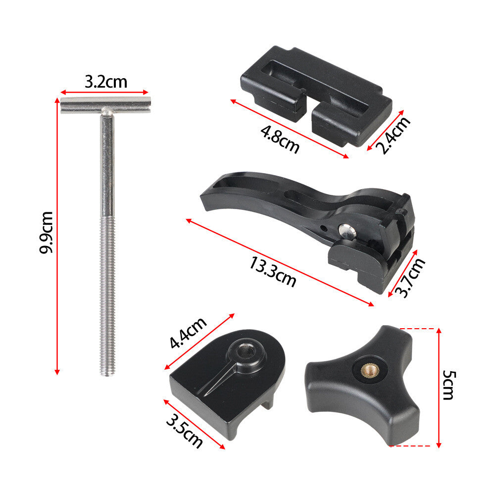Universal replacement parts for hard three-fold Tonneau protective sleeve bolts and front clamps