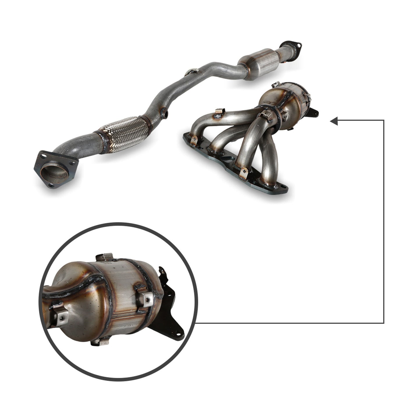 Stainless Steel Manifold Catalytic Converter For 07-13 for Nissan Altima 2.5L 16593