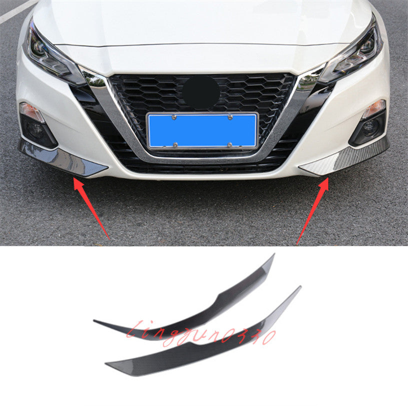 for Nissan Altima 2019-2022 Carbon Fiber Steel Front Bumper Guard Cover Trims