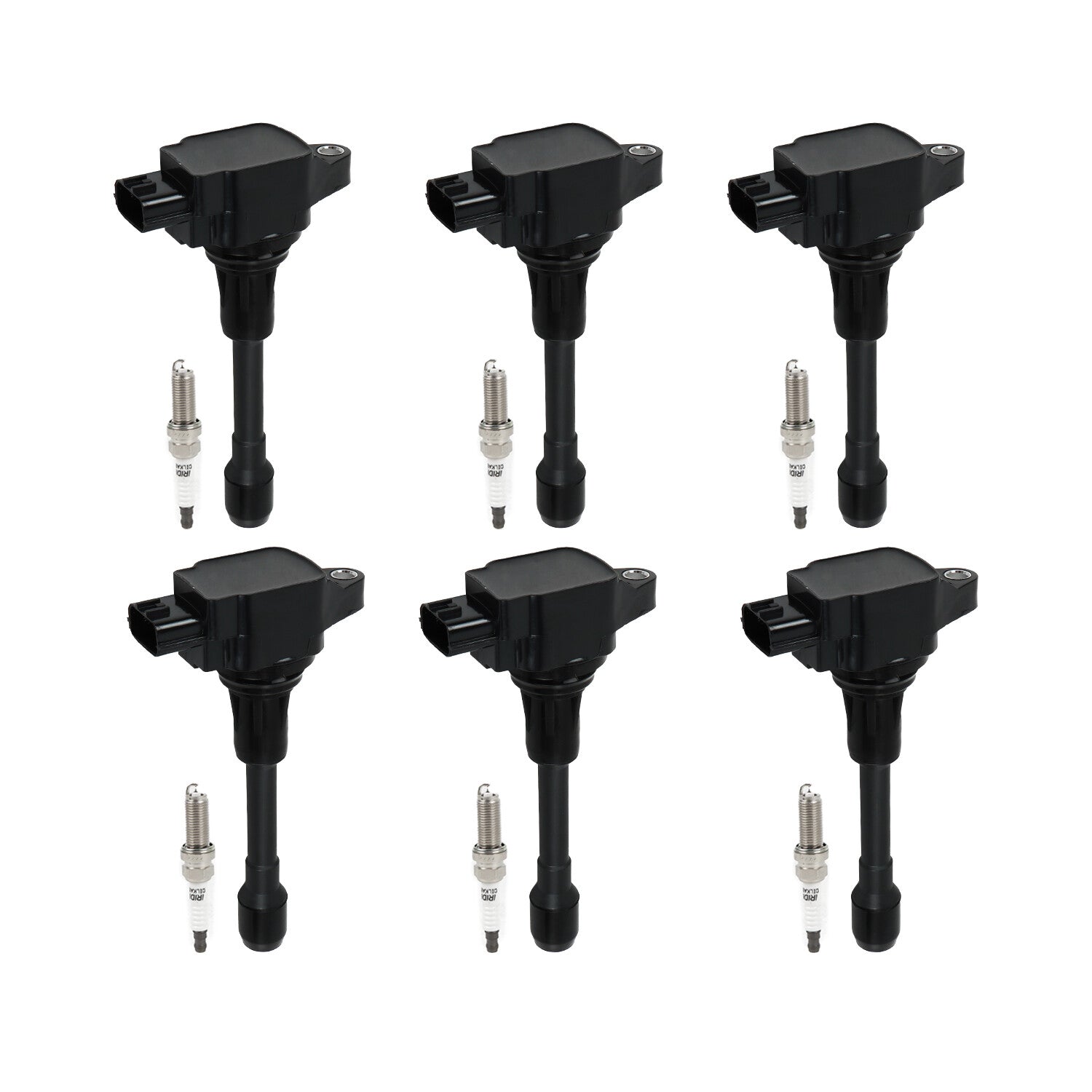 6 Pack Ignition Coils  Spark Plugs For 2008-2019 for Infiniti EX37 FX37 G37 UF617