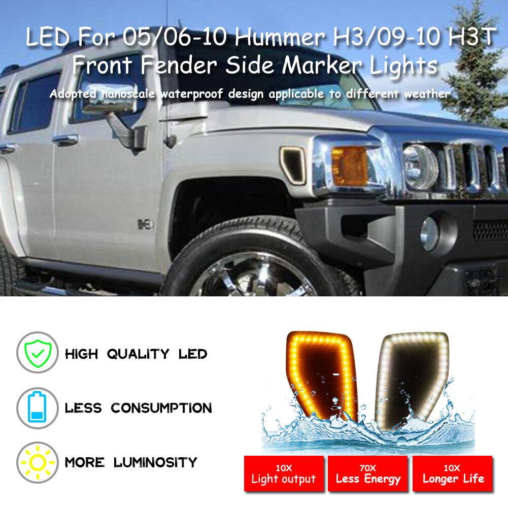 Switchback LED front fender side marker indicator for 2006-2010 for HUMMER H3