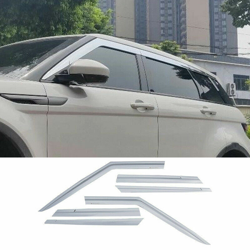 Chrome Window Visor Vent Shades Sun Rain Guards for Range Rover Velar 2017-2021