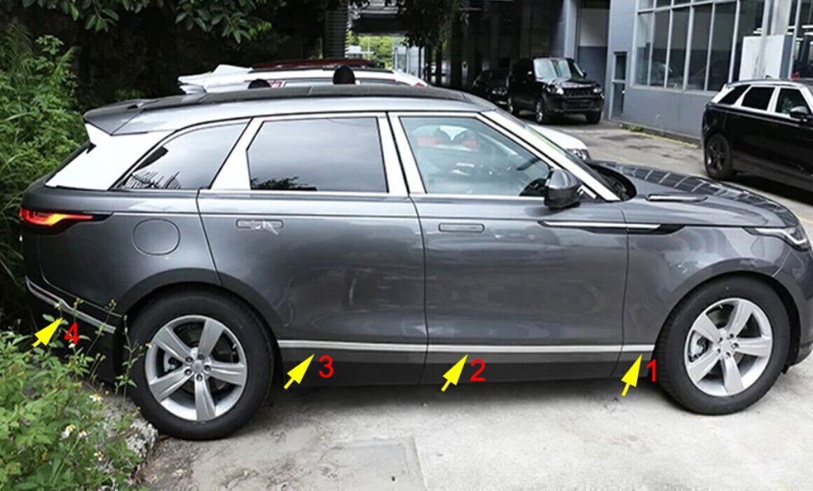 for Range Rover Velar 2018-24 ABS Black Side Door Body Guard Molding Cover Trim