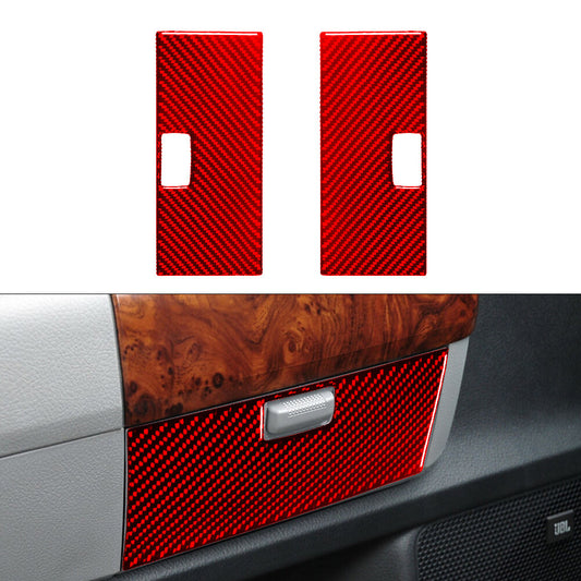 Red Door Storage Box Panel Trim Cover Carbon Fiber for Toyota Tundra 2007-2013