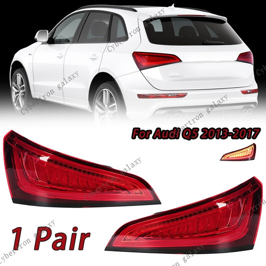 A pair of taillights with rear brake and stop lights applicable to for Audi Q5 2013-2017.