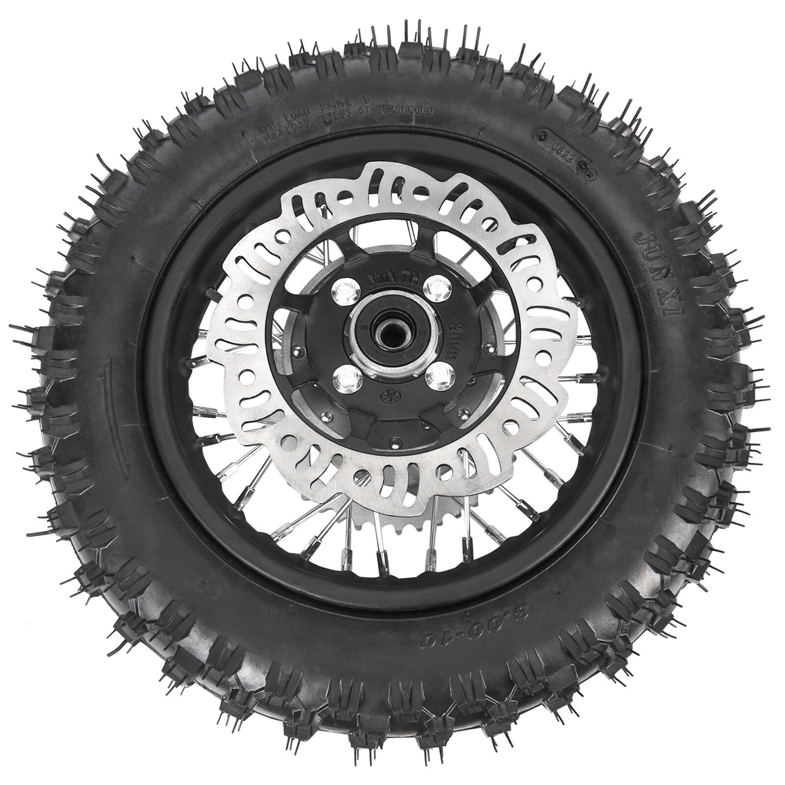 10-inch rear wheel 3.00-10 tire rim disc brake kit for pit bikes TTR50 CRF50 SSR 70CC