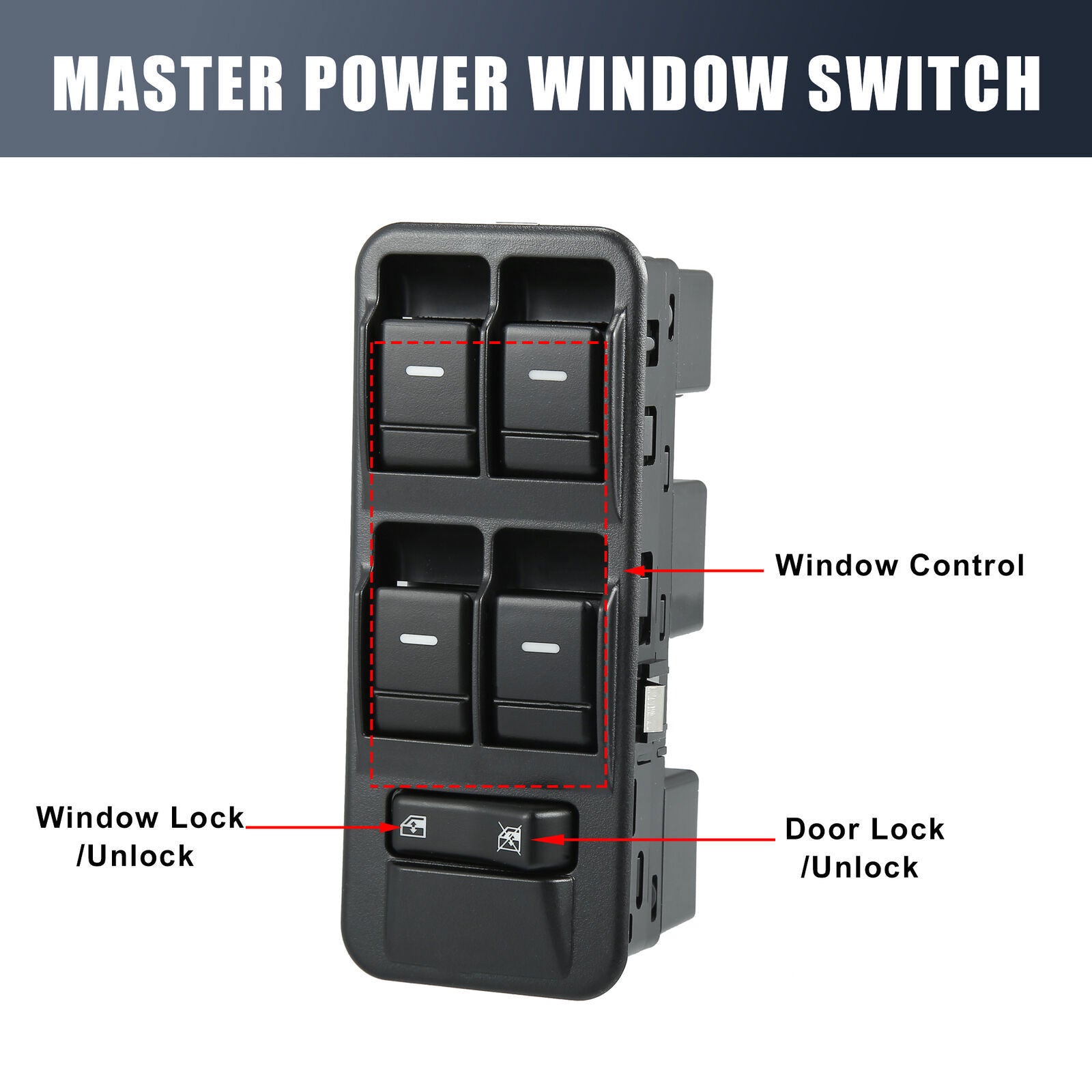 for Land Rover LR3 05-09 YUD501570PVJ Power Window Control Switch Front Left NEW