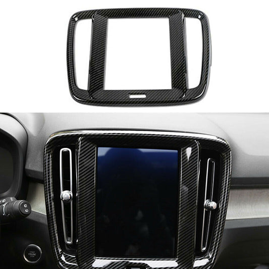 Carbon Fiber Interior navigation decor cover trim Frame for Volvo XC40 2019-2022