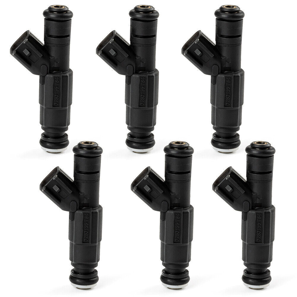 6PCS 0280155287 0280155784 Fuel Injectors For 1999-2004 for Jeep 4.0 Cherokee 4-Hole