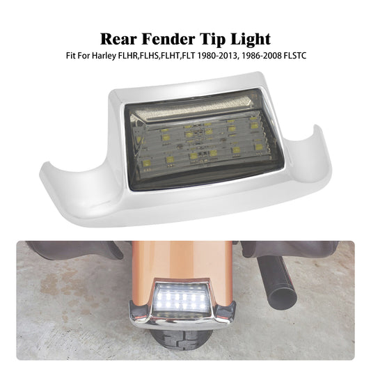 Rear Fender w/ Somke Lens Tip LED Light for Harley Electra Road Glide Softail