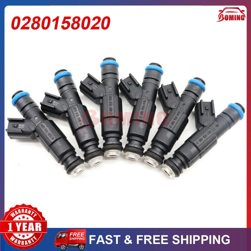6 new fuel injectors for Jeep Freedom, for Dodge Dakota, for Mitsubishi 3.7L. 0280158020