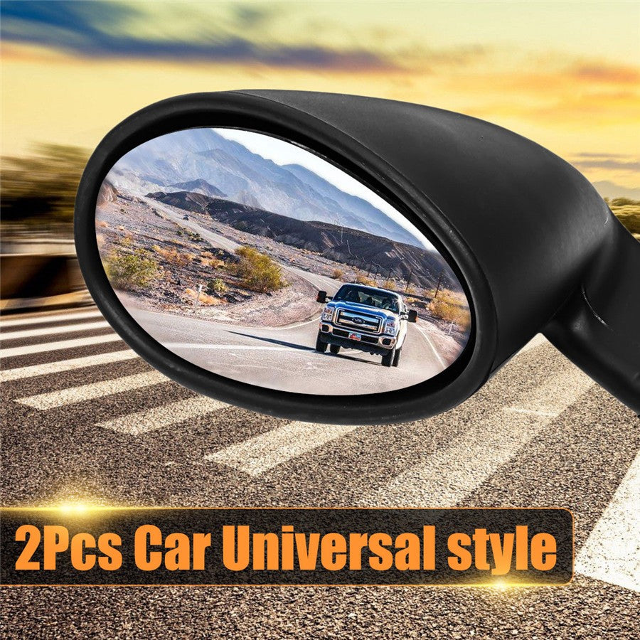 Universal Black Front Car Vintage Door Wing Side Mirror Hot Rod Rat Rod Muscle