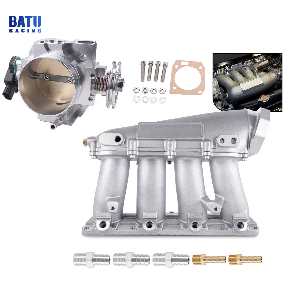 Silver Ultra Series Street K20 K24 Intake Manifold+70mm Throttle Body for Honda