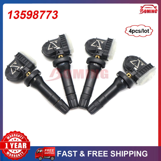 4-pack of new tire pressure sensors 13598773 TPMS for BUICK LaCrosse CT6 for Chevrolet