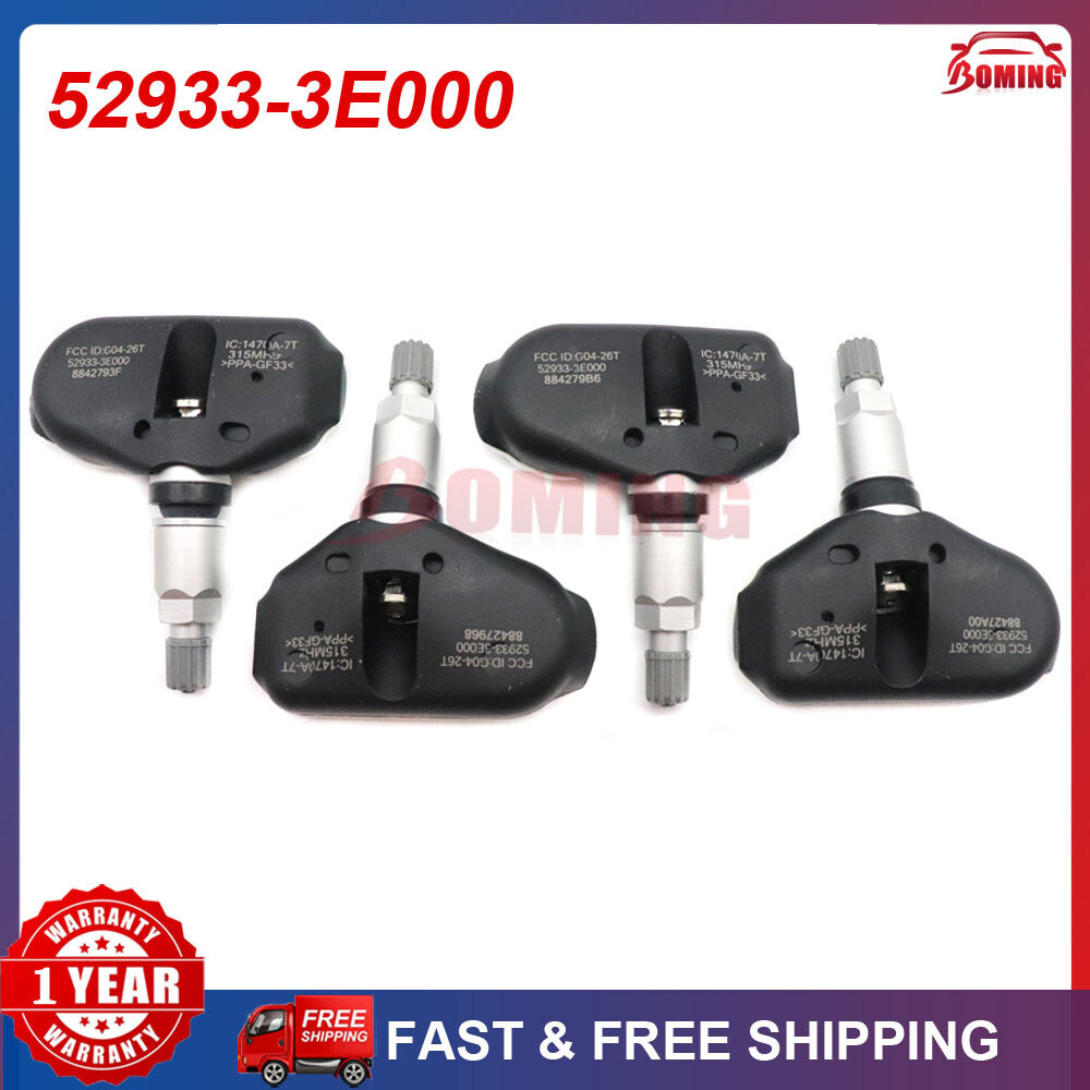 Set of 4 TPMS 52933-3E000 Tire Pressure MONITOR Sensor Fits for HYUNDAI SONATA