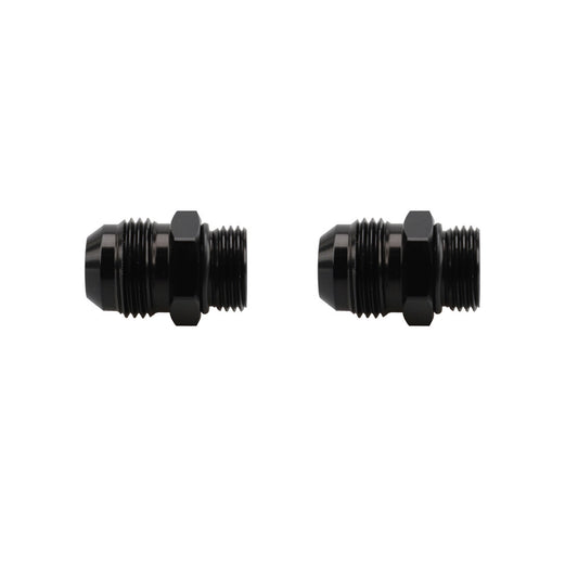 2-Pack Black ORB-8 O-ring Boss AN8 8AN to AN10 10AN Male Adapter Accessories Aluminum