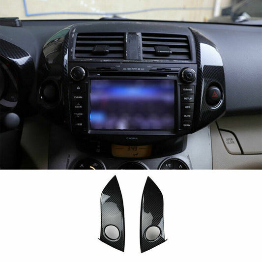 for Toyota RAV4 2006-2012 Carbon ABS Emergency Light Switch Panel Cover Trim 2P