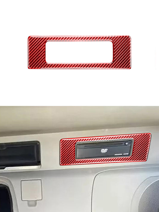 Car DVD Player Frame Panel Trim Cover Carbon Fiber for Nissan 350Z 2006-2009 Red