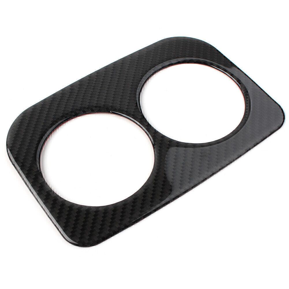for Subaru Forester 2013-2018 2014 Carbon Fiber Rear Water Cup Panel Cover Trim