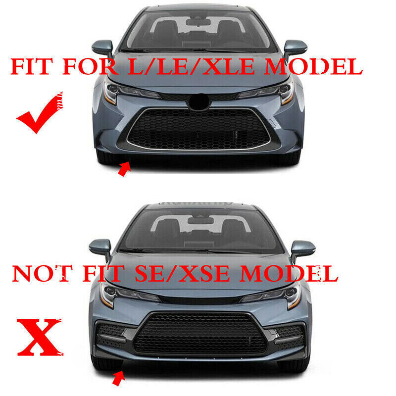 for Toyota for Corolla Sedan 2019-2023 Black Front Headlight Lamp Eyebrow Trim Cover