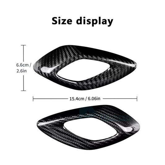 for Chevrolet Camaro 16-23 REAL HARD Carbon Fiber Door Handle Panel Cover BlacOu