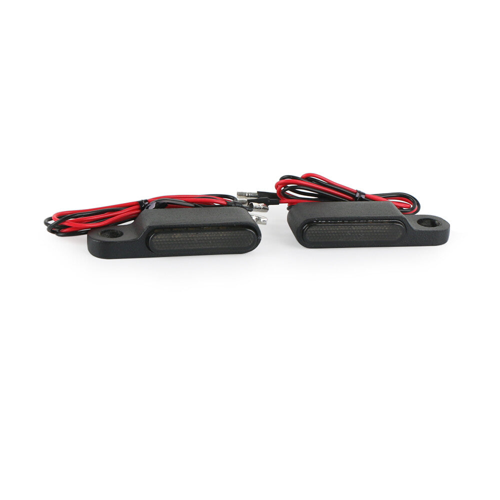 2 for Mini Handlebar Motorcycle LED Turn Signal Flashing Light Indicator Light Amber Light