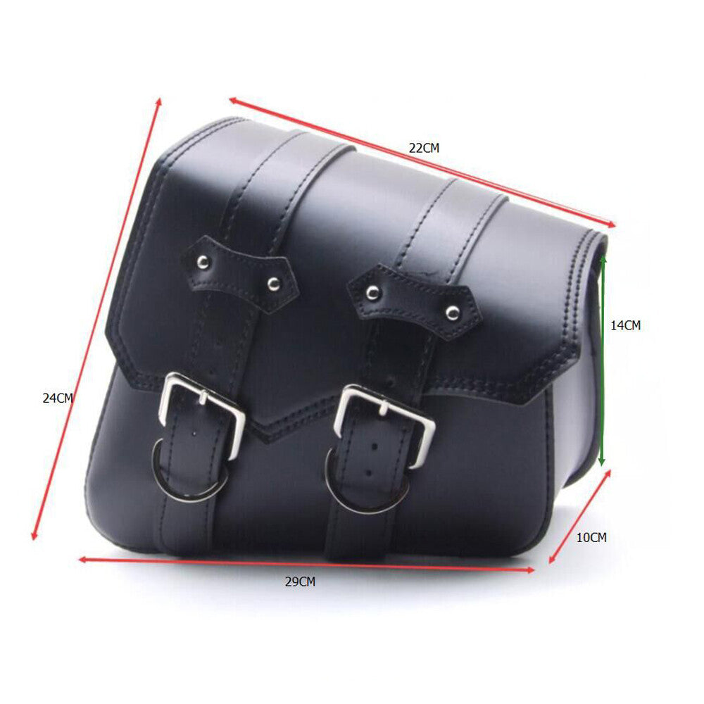 A pair of polyurethane synthetic leather motorcycle saddlebags/luggage cases suitable for Harley Sportster XL 883 1200