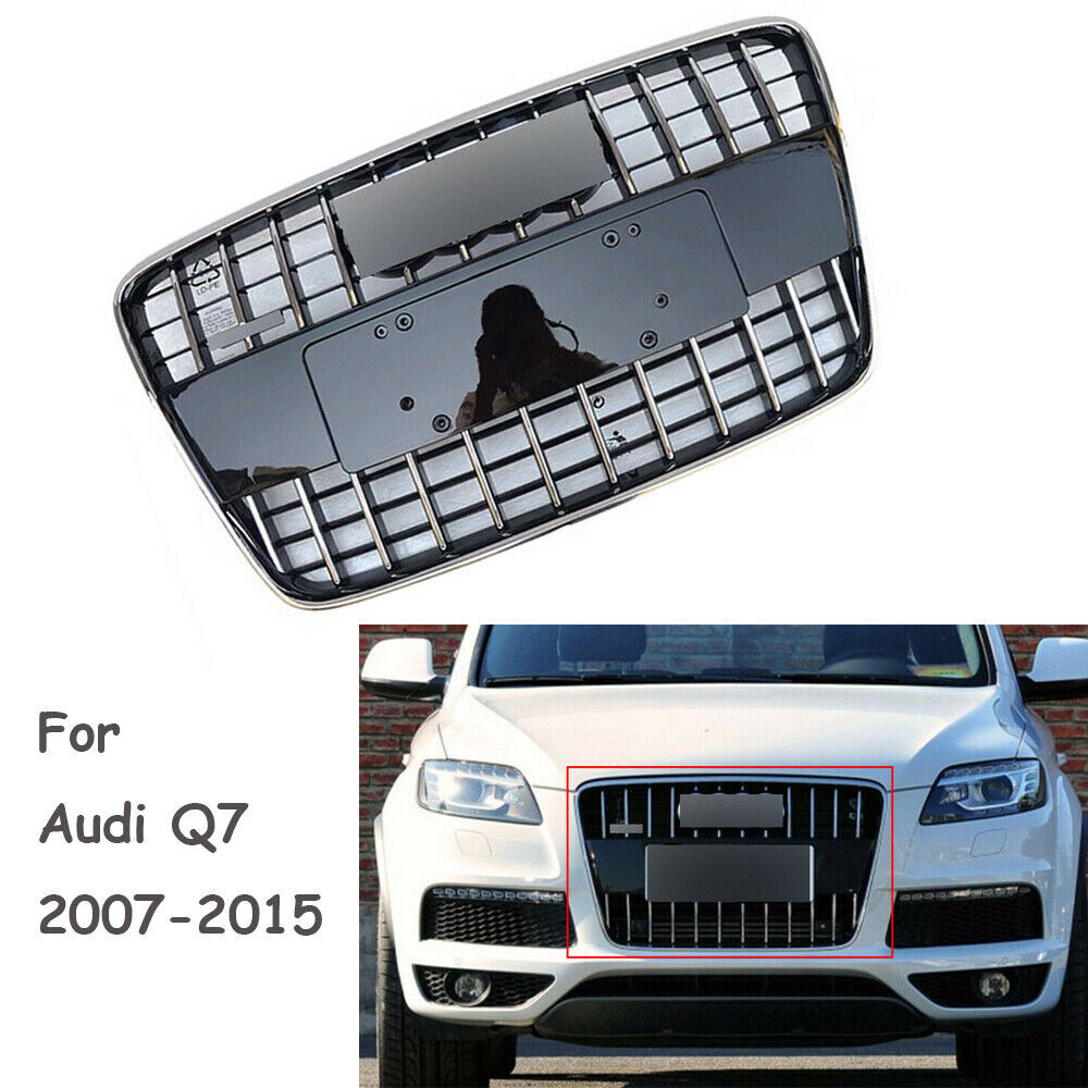Front Bumper Grille Mesh Grill Fit for Audi Q7 2007-2015 Chrome 08 09 10 11 12