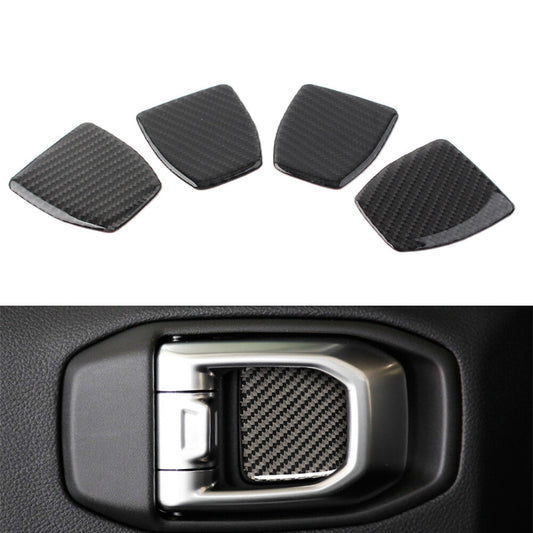 4 Pcs Interior Inner Door Handle Bowl Cover Trim for Jeep for Wrangler JL 2018-2021