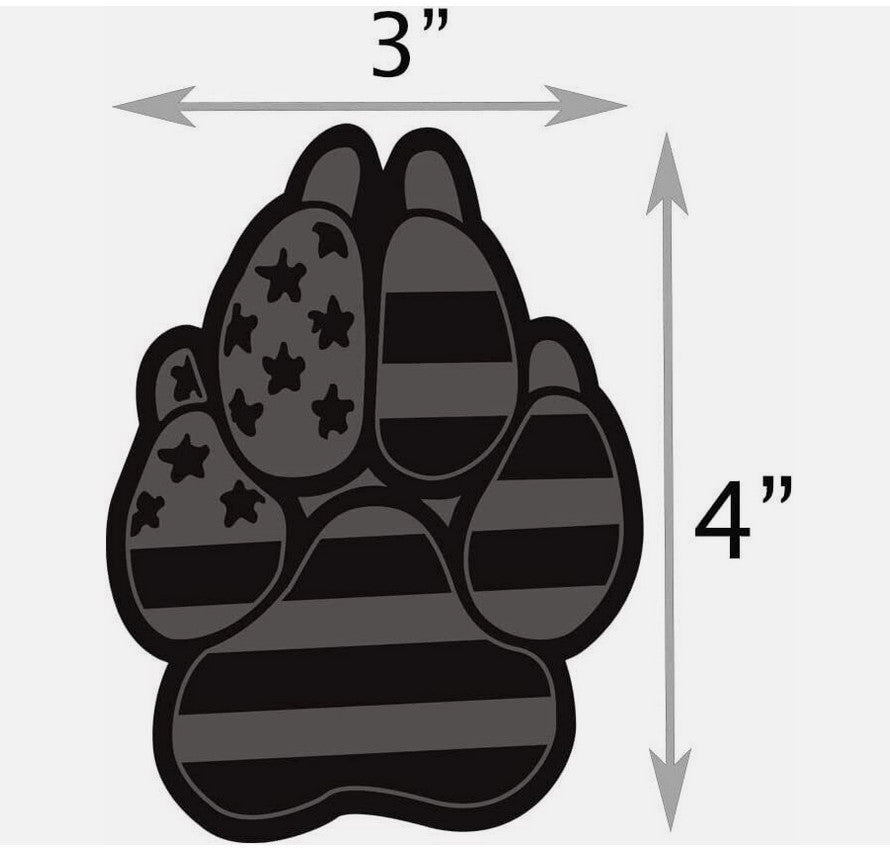 Car side fender rear boot badge decal black magnetic dog paw  for ford