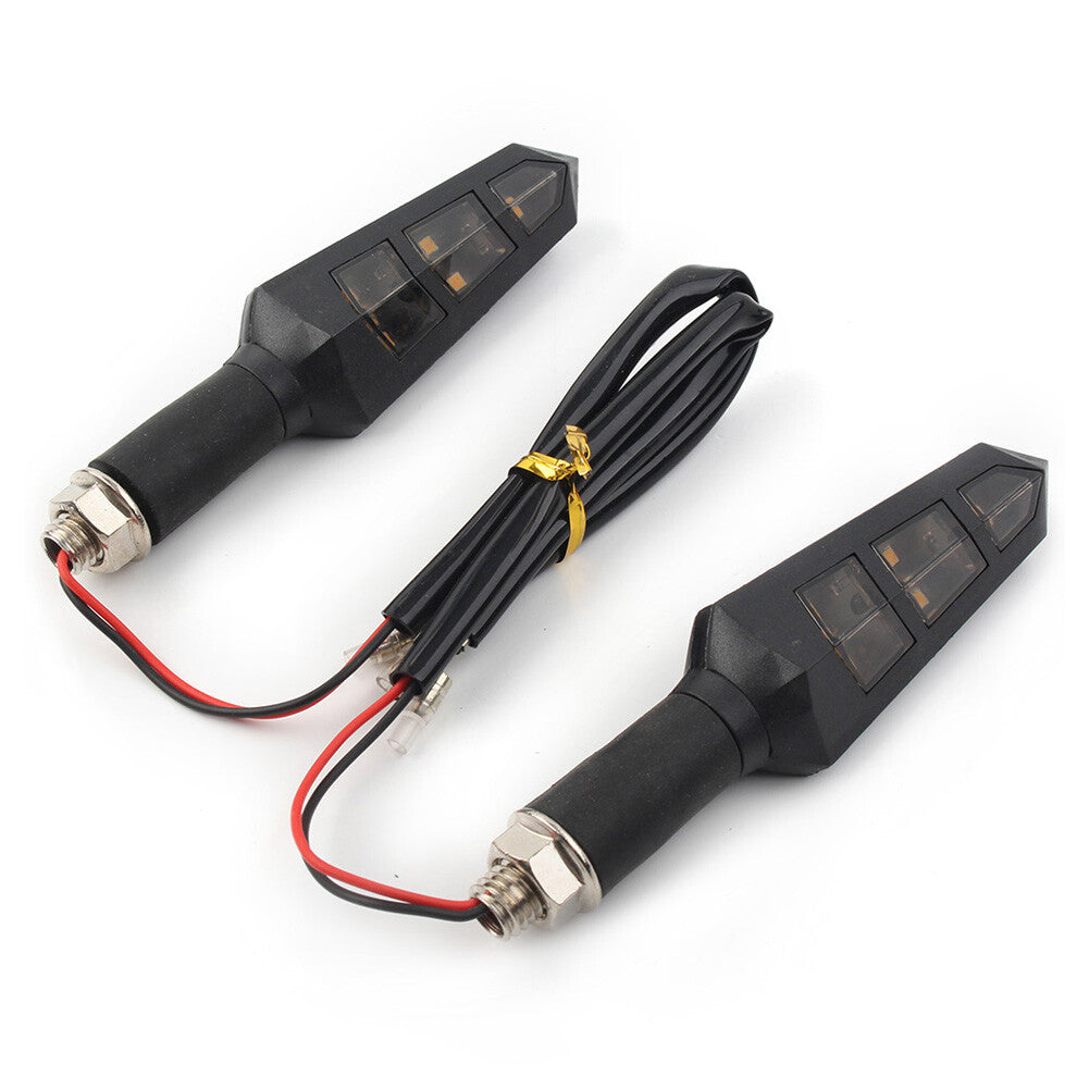 2x Universal Motorcycle LED Turn Signal Blinker Light Lamp Indicator Scooter