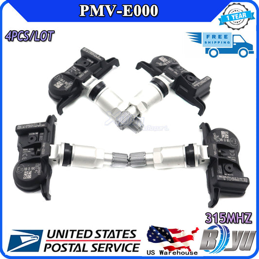 4pcs TPMS for Toyota Tacoma for Camry 4Runner for Lexus for ES RX Series 315Mhz PMV-E000
