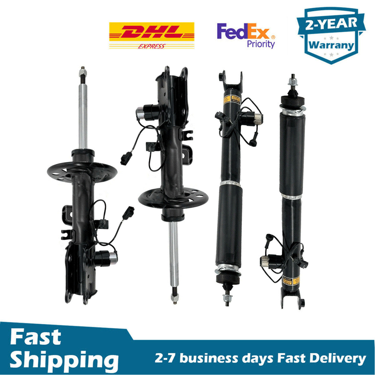4x Front Rear Shock Absorber Struts Electric for Lincoln MKS 2013-16 DA5Z-18124