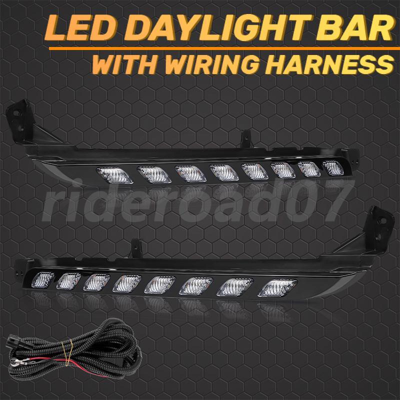 2X LED DRL Daytime Running Light w/ Dynamic Turn For 2020 2021 for Toyota Hilux Revo