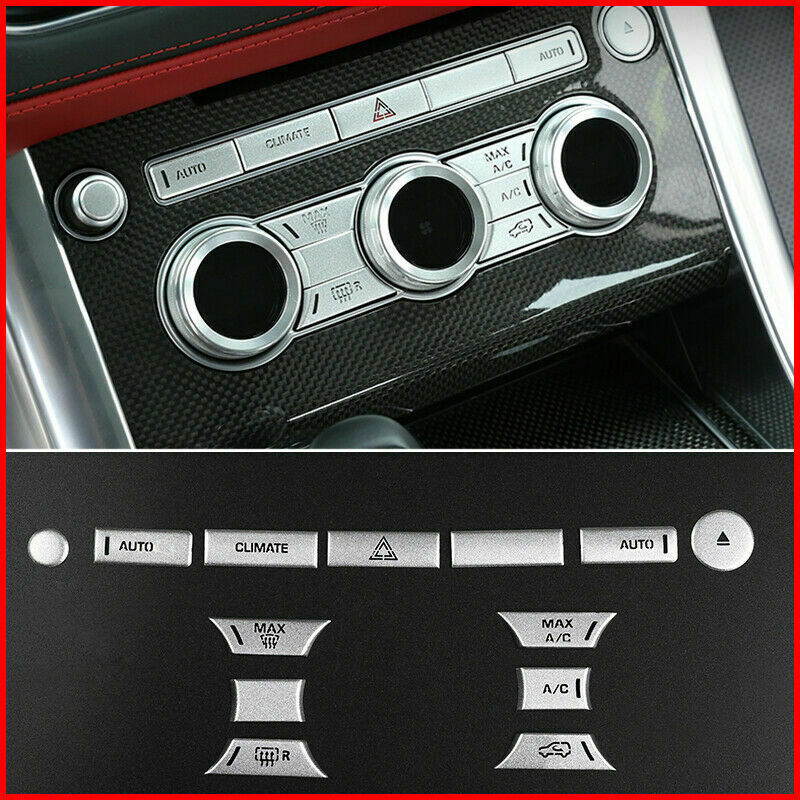 Silver AC volume Button Cover Trim 13P for Land Rover for Range Rover L405 2014-2017
