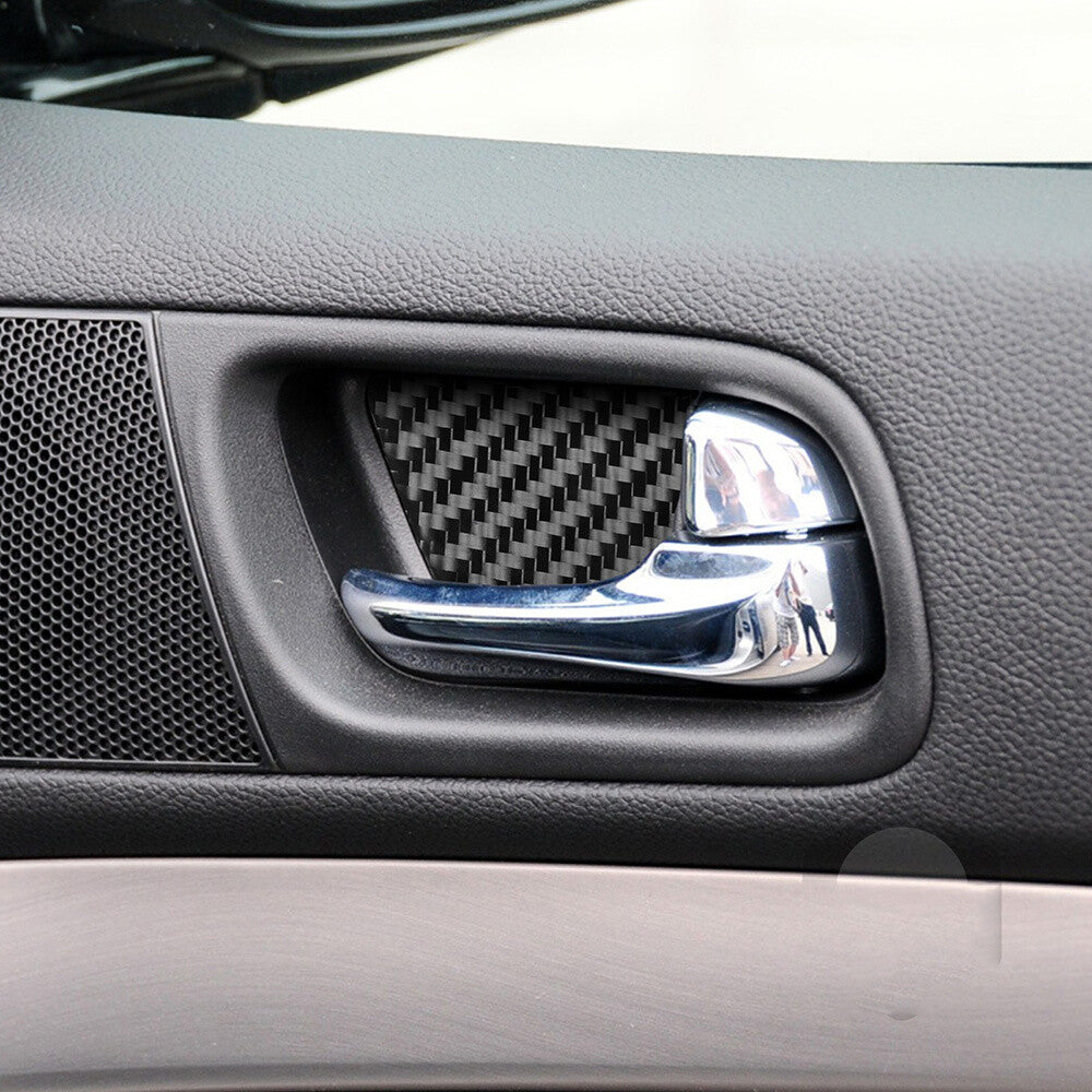4¡Á Carbon Fiber Interior Door Handle Bowl Cover for Infiniti G37 Sedan 2007-2013