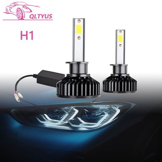 2-pack H1 LED 24000LM High Beam Low Beam Kit 200W Bulb 6000K White Lamp