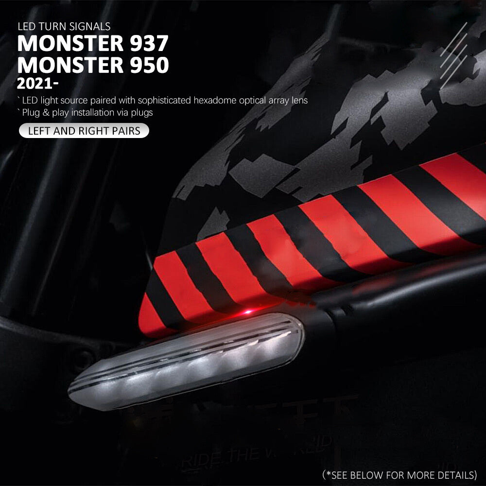 for Ducati Monster 937 950 2021- LED Integrated Tail Light Turn Signal Blinker