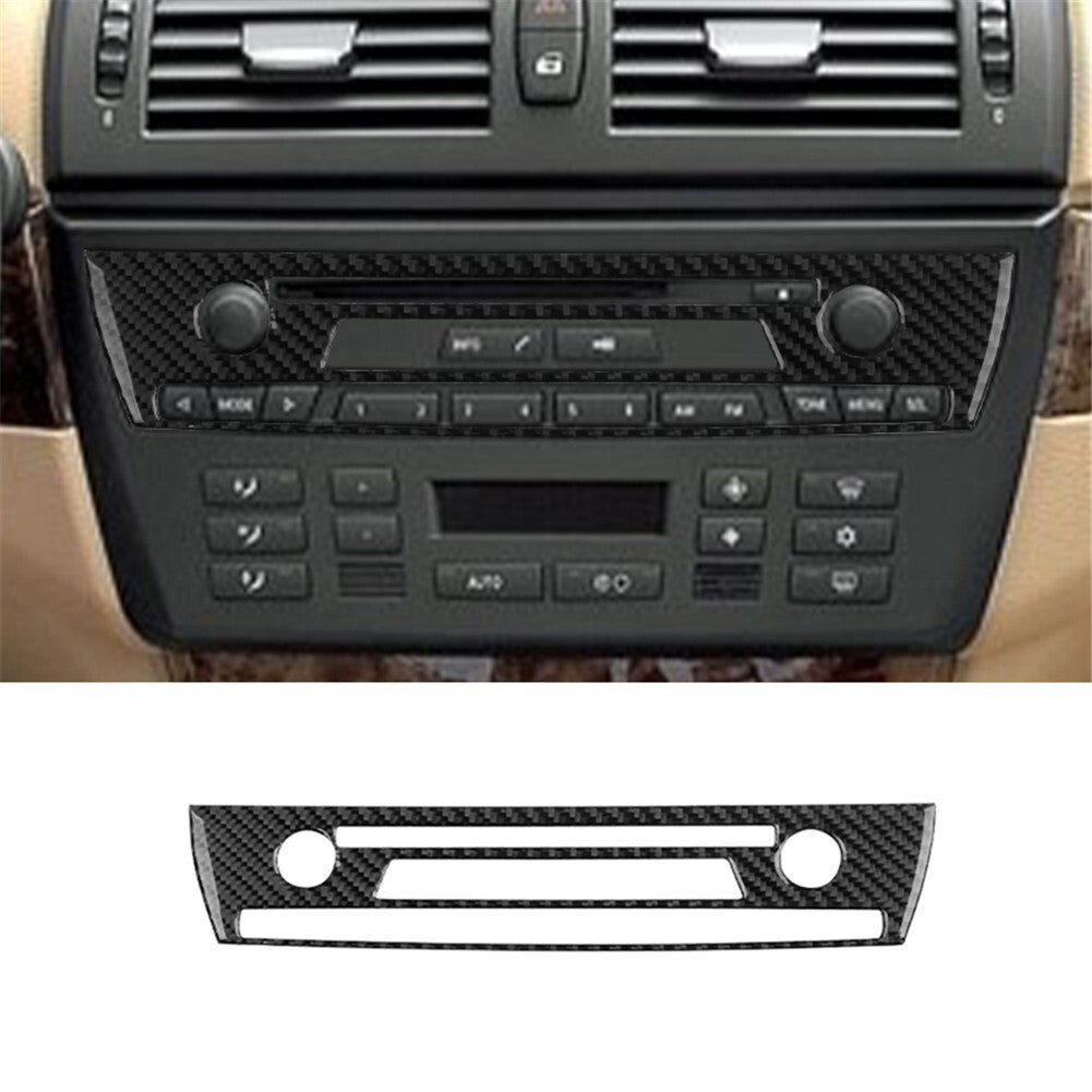 Carbon Fiber CD Console Trim Type A for BMW X3 2004-2010