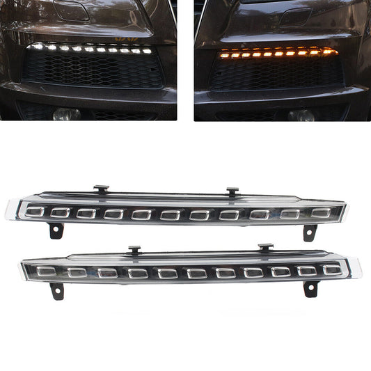 LED DRL Dynamic Daytime Running Light Turn Signal Lamp for Audi Q7 2010-2015