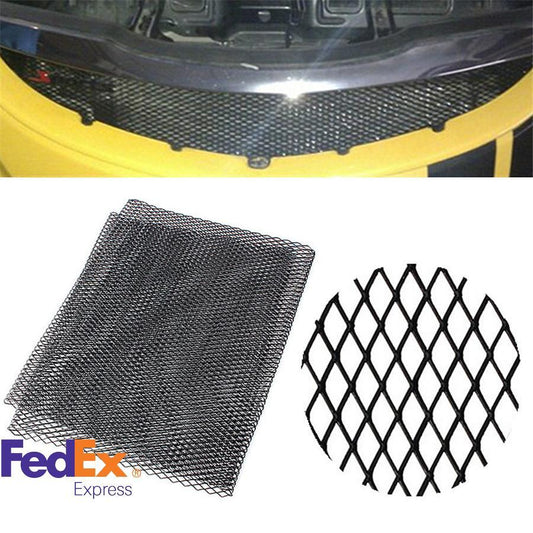 100¡Á33cm Aluminum Mesh Grill Cover Car Bumper Fender Hood Vent Grille Net Black