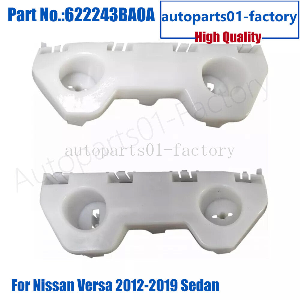 2Pcs LR Front Bumper Bracket Support For 2012-2019 for Nissan Versa Sedan 4-Door