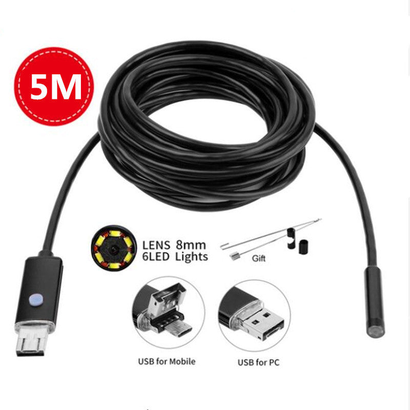 USB Endoscope Waterproof Borescope Inspection Camera Android Pc Car Service Tool