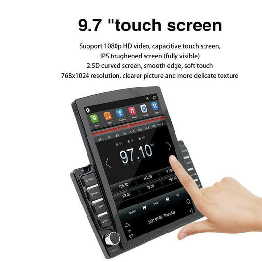 Car Double 2 Din HD Stereo Radio w/ Bluetooth Player Wifi For Kit 9.7 GPS Navi