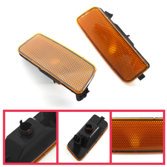 Amber-colored front bumper side marker light holders for 2010-2014 for Volkswagen MK6 for Golf GTI.